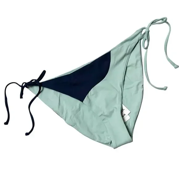 L*SPACE Dani Bottom Full Slate Pool Colorblock Tie Sides Stretch Size XL NEW - Picture 3 of 7